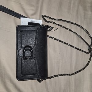 Elegant Black Leather Chain Bag